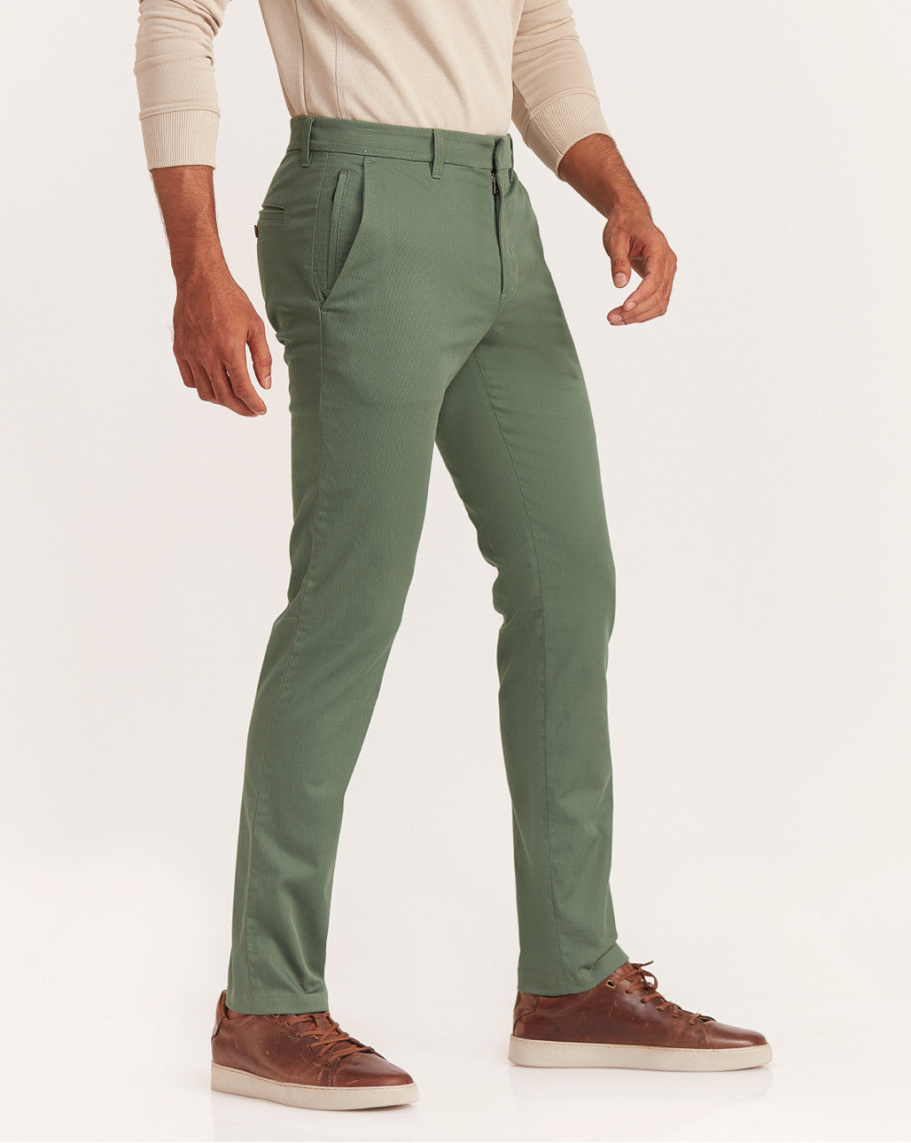 Slim Fit Urban Chinos - Dark Ivy Green