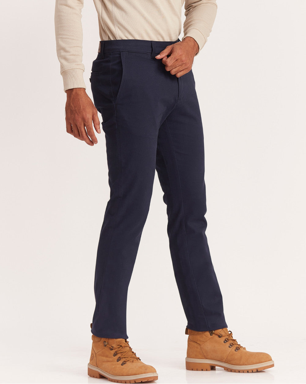 Slim Fit Luxe Chinos - Navy