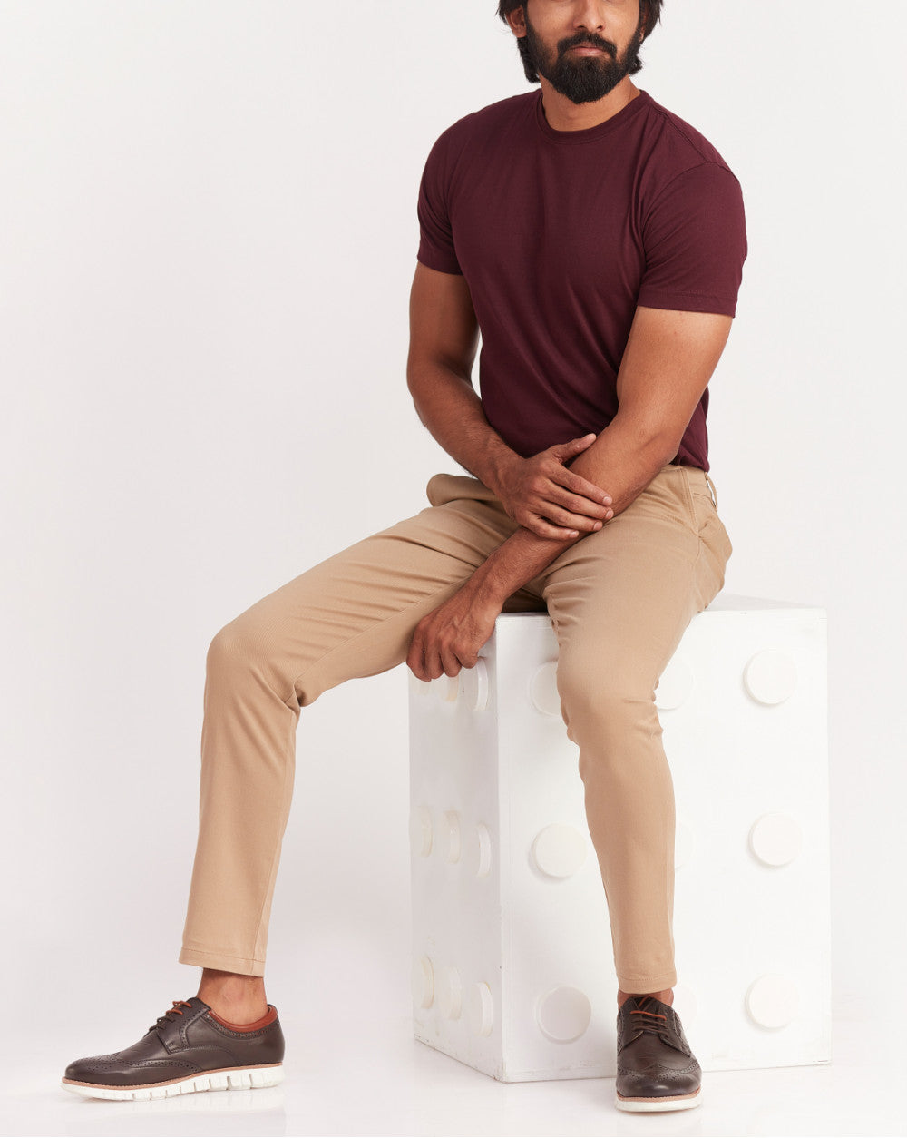 Tapered Fit Urban Chinos - Camel Brown