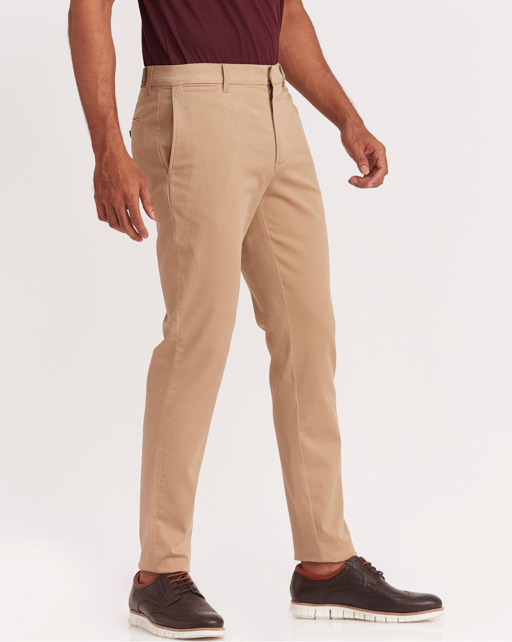 Tapered Fit Urban Chinos - Camel Brown