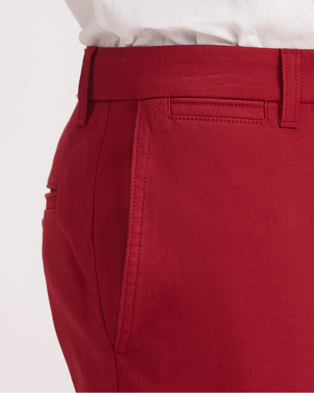 Tapered Fit Luxe Chinos - Carmine Red