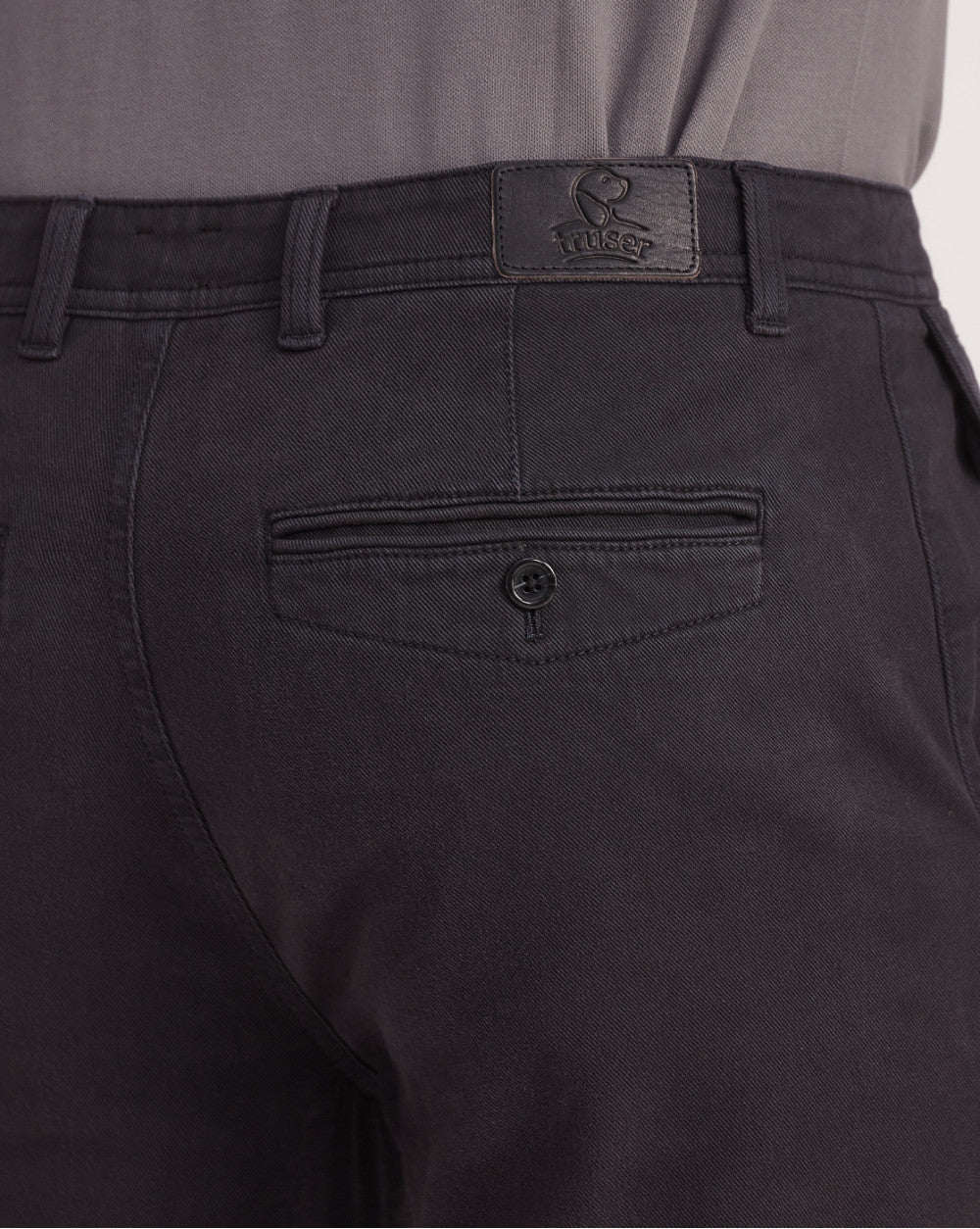 Regular Fit Garment Dyed Chinos - Jet Black