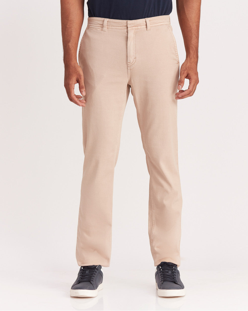 Regular Fit Garment Dyed Chinos - Latte