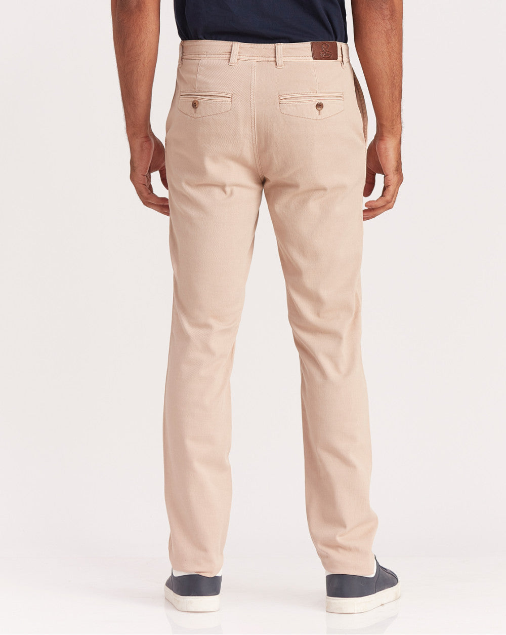 Regular Fit Garment Dyed Chinos - Latte