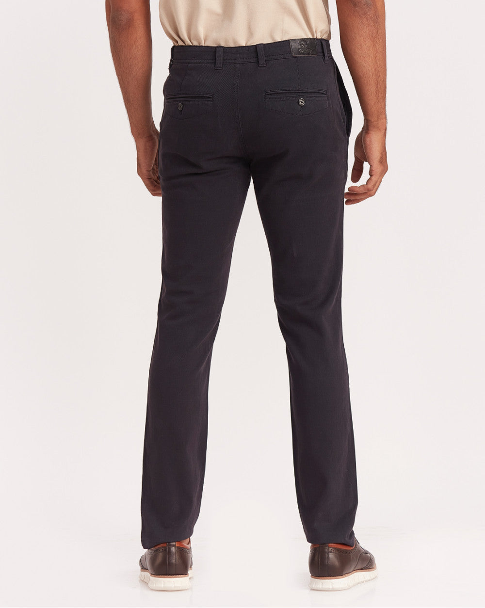 Slim Fit Garment Dyed Chinos - Jet Black