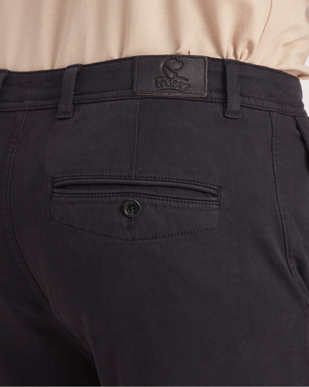 Slim Fit Garment Dyed Chinos - Jet Black