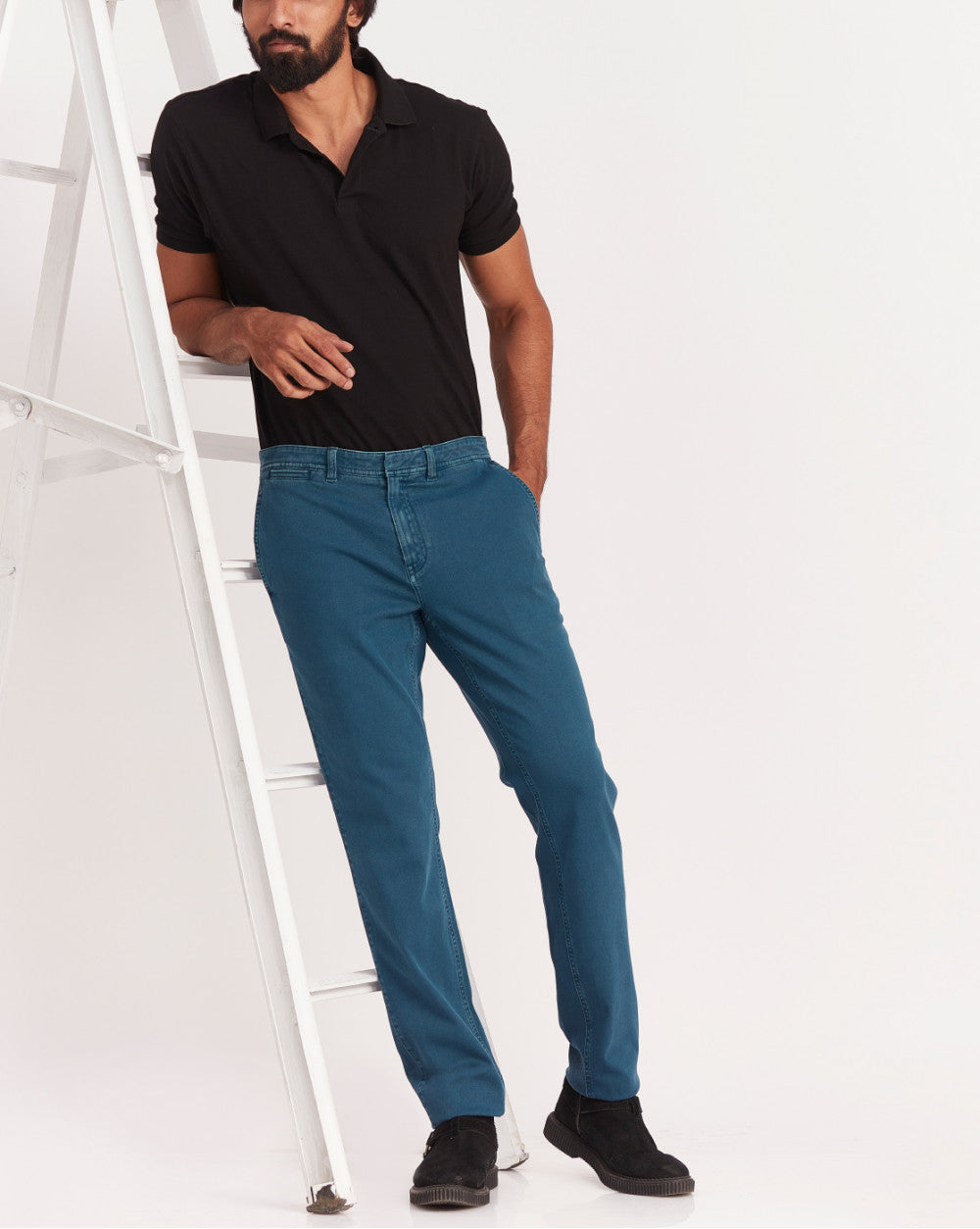 Slim Fit Garment Dyed Chinos - French Navy