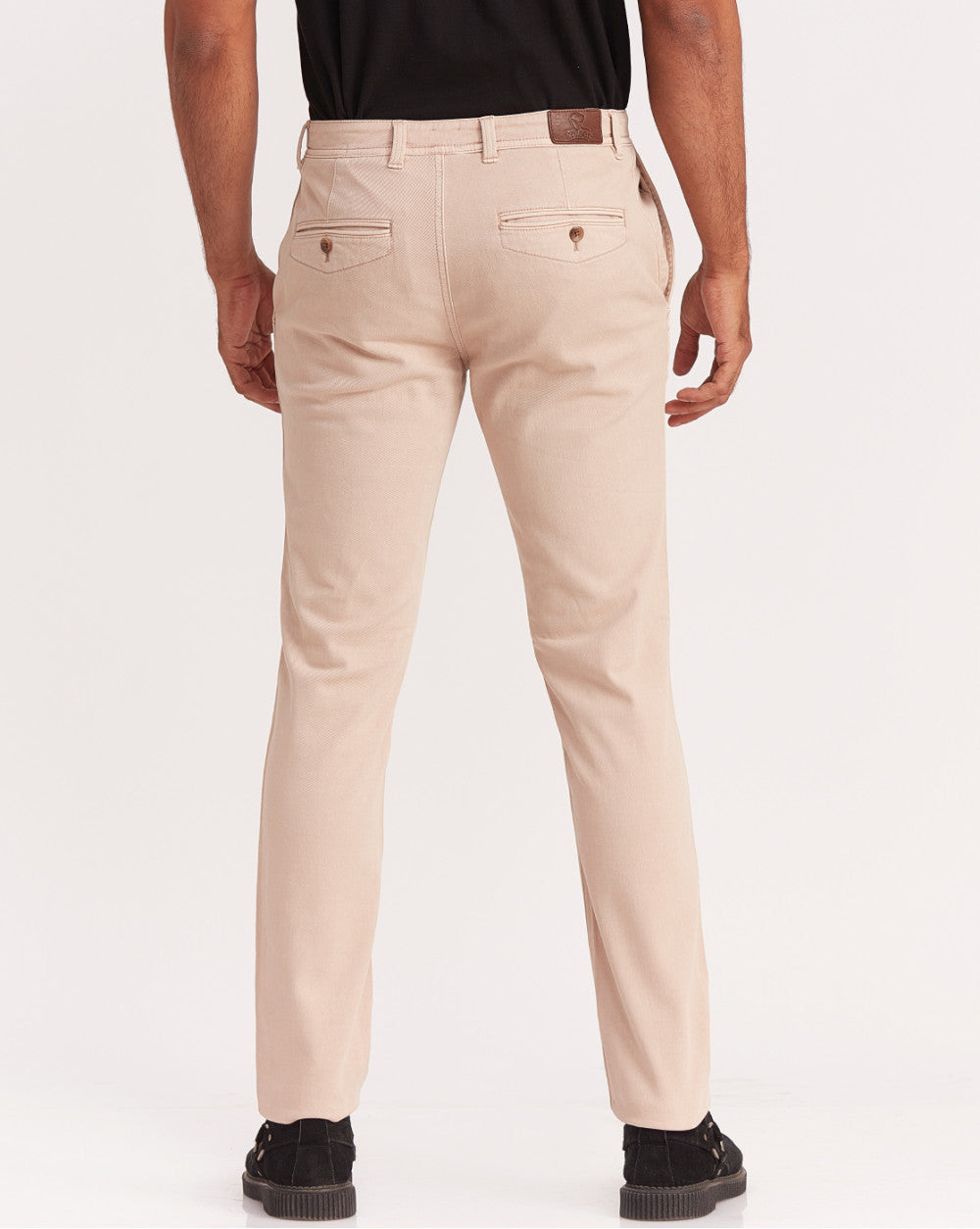 Slim Fit Garment Dyed Chinos - Latte