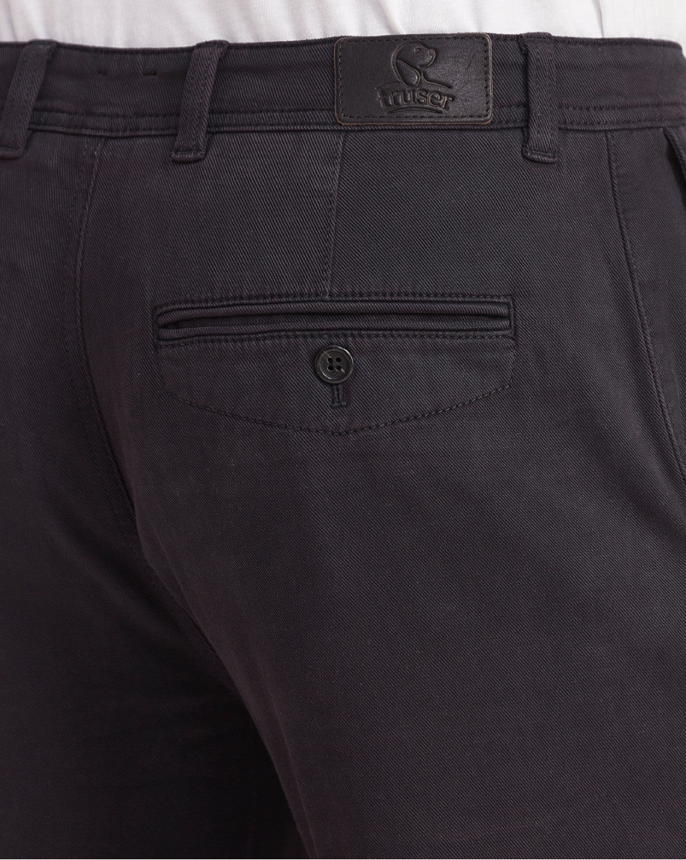 Tapered Fit Garment Dyed Chinos - Jet Black