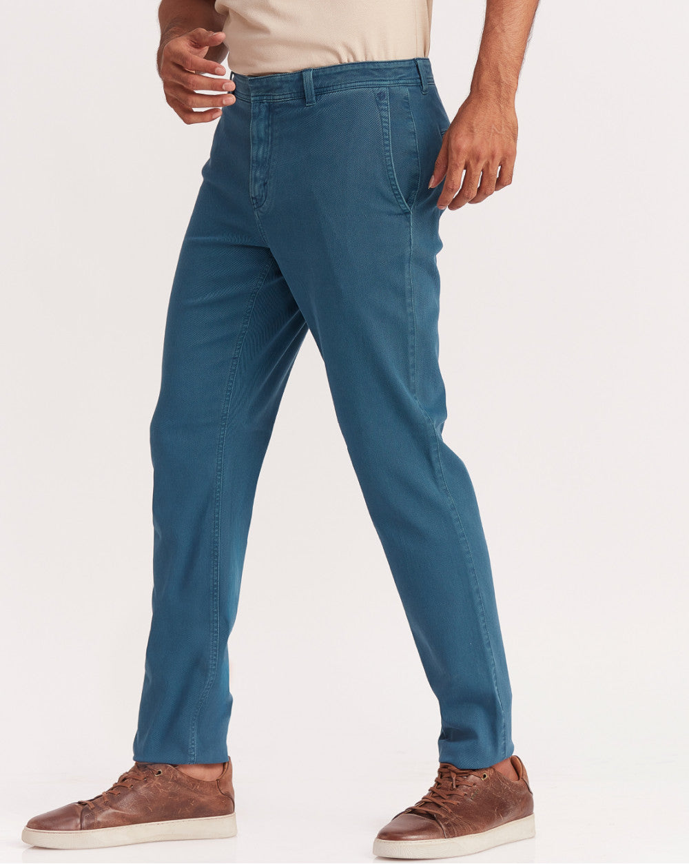 Tapered Fit Garment Dyed Chinos - French Navy
