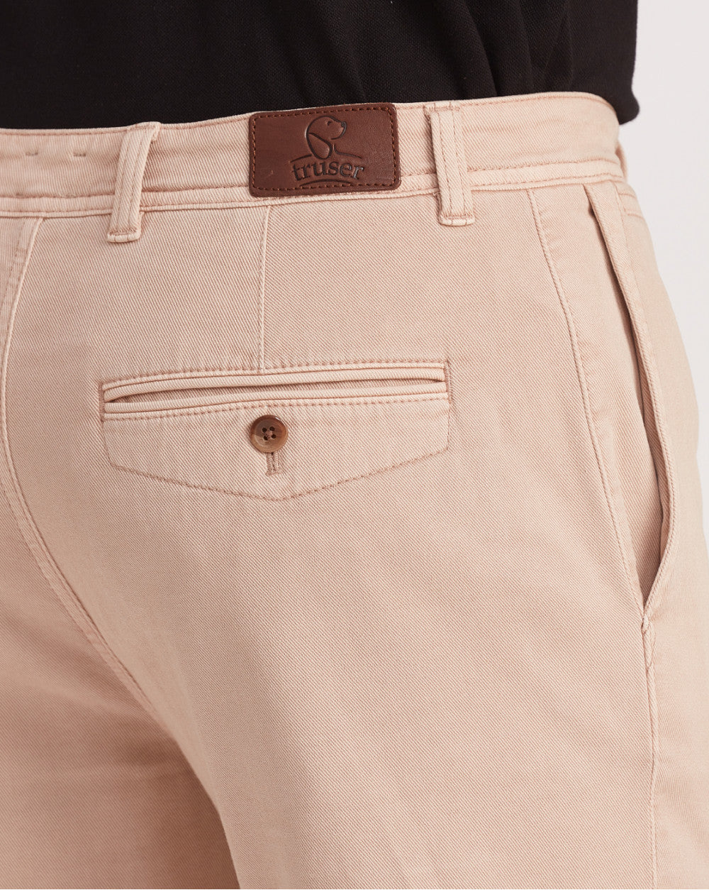 Tapered Fit Garment Dyed Chinos - Latte