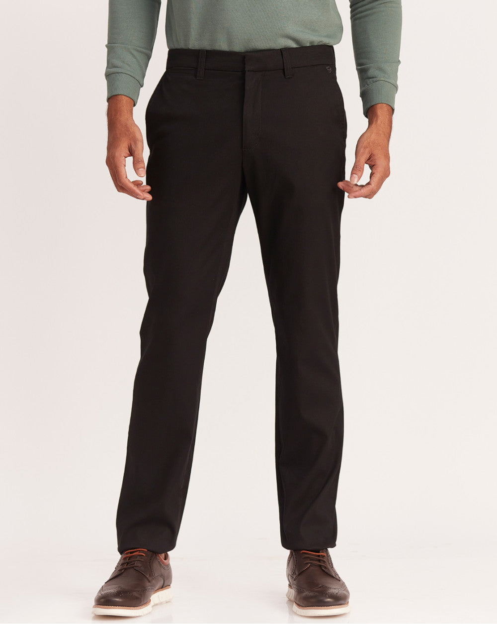 Regular Fit Fit Luxe Chinos - Jet Black