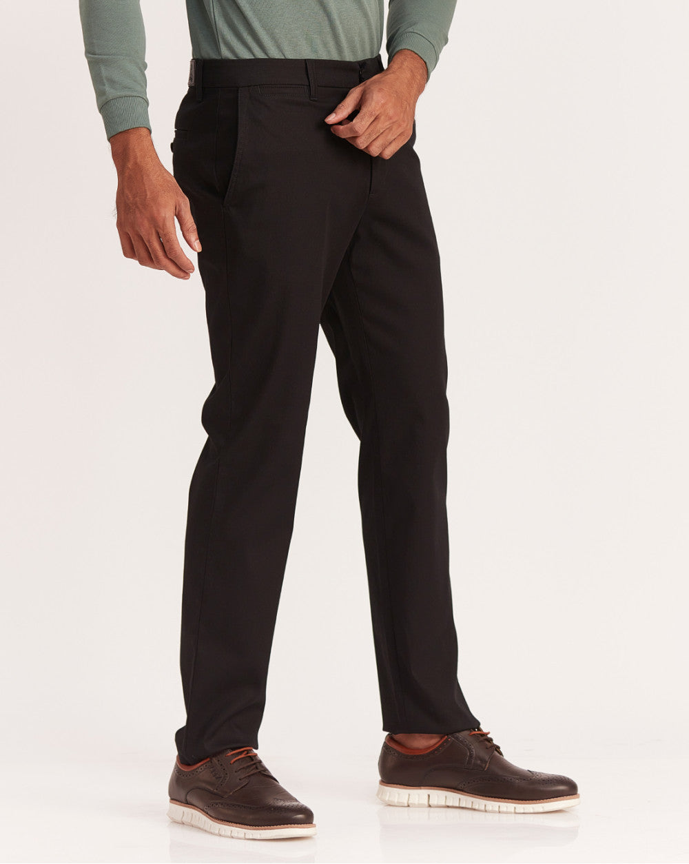 Regular Fit Fit Luxe Chinos - Jet Black