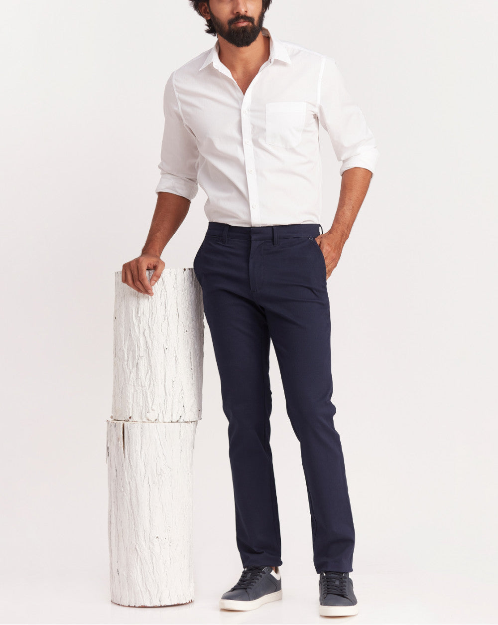 Regular Fit Fit Luxe Chinos - Navy