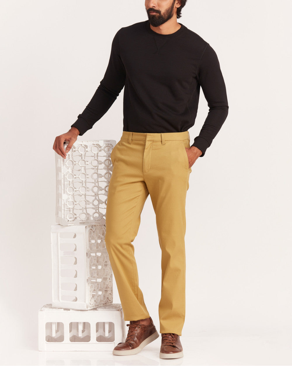 Regular Fit Fit Luxe Chinos - Granola Khaki