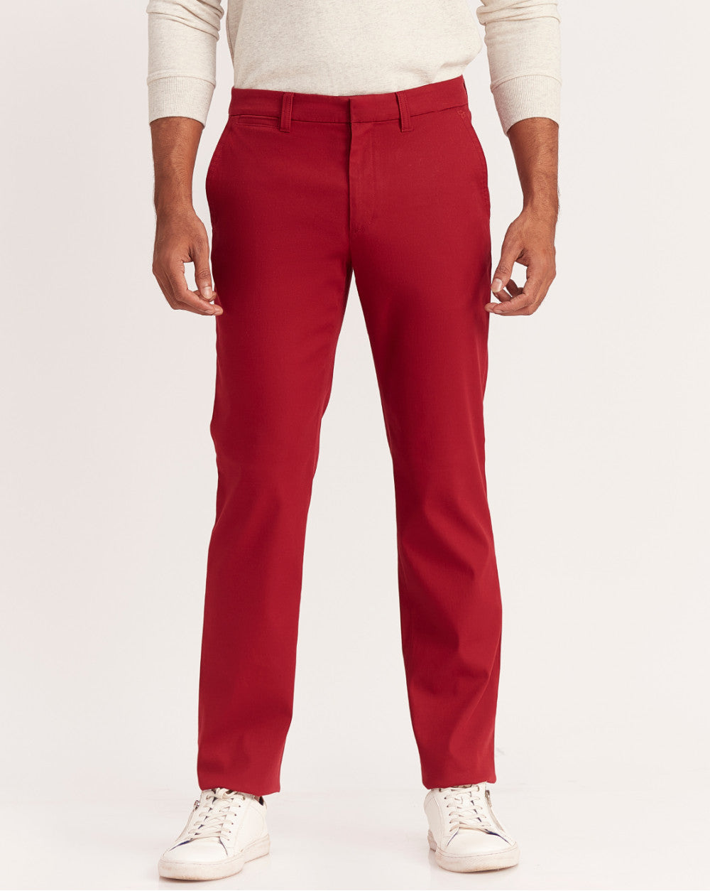 Regular Fit Fit Luxe Chinos - Carmine Red