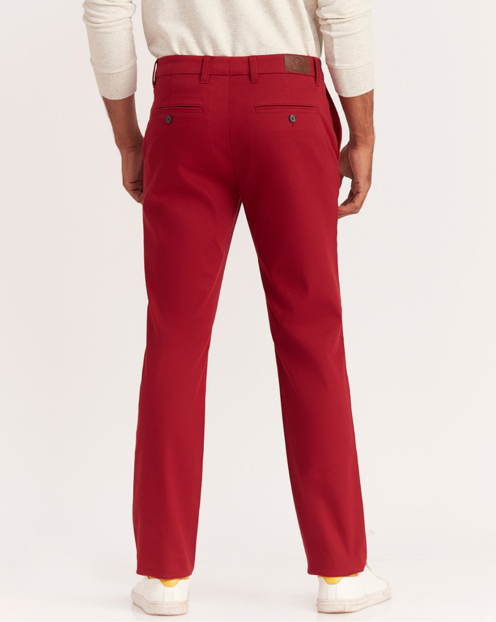 Regular Fit Fit Luxe Chinos - Carmine Red