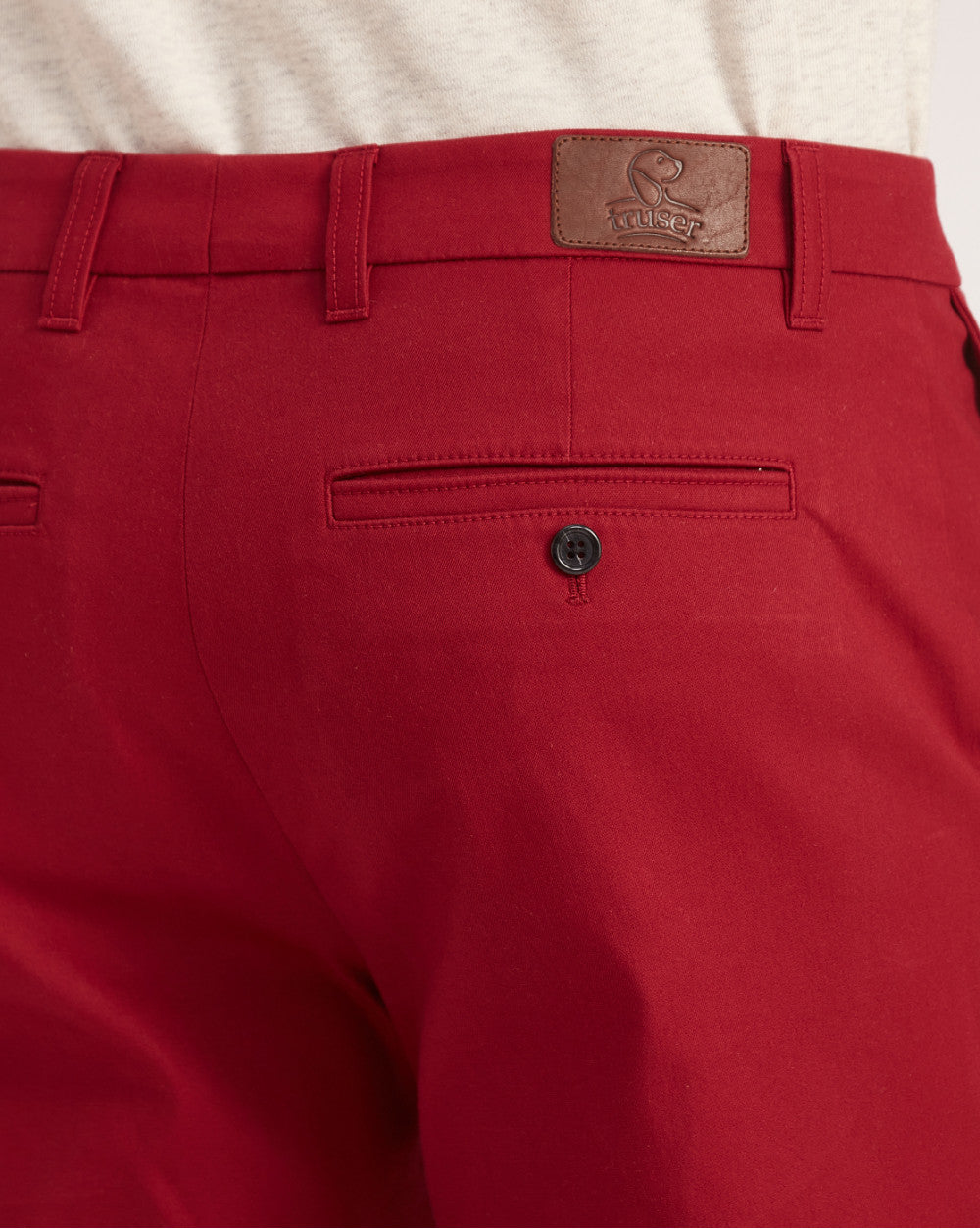 Regular Fit Fit Luxe Chinos - Carmine Red