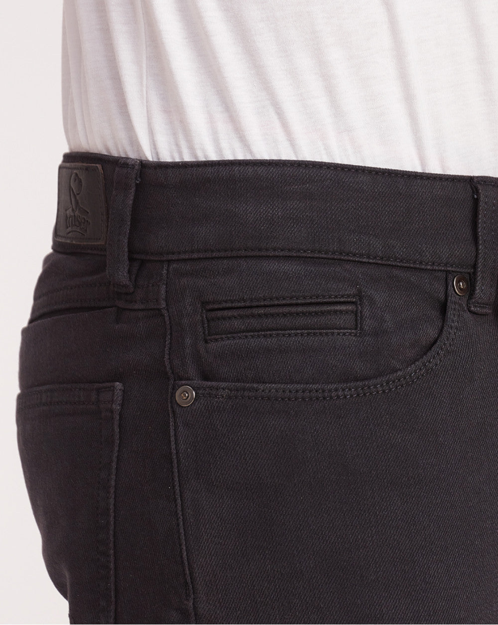 Skinny Fit Six-Pocket Coloured Denims - Jet Black