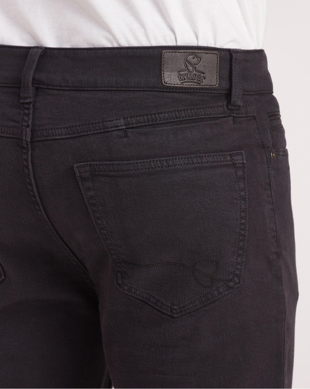 Skinny Fit Six-Pocket Coloured Denims - Jet Black