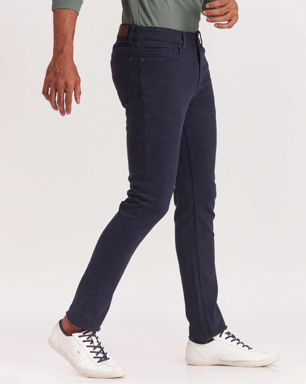 Skinny Fit Six-Pocket Coloured Denims - Navy