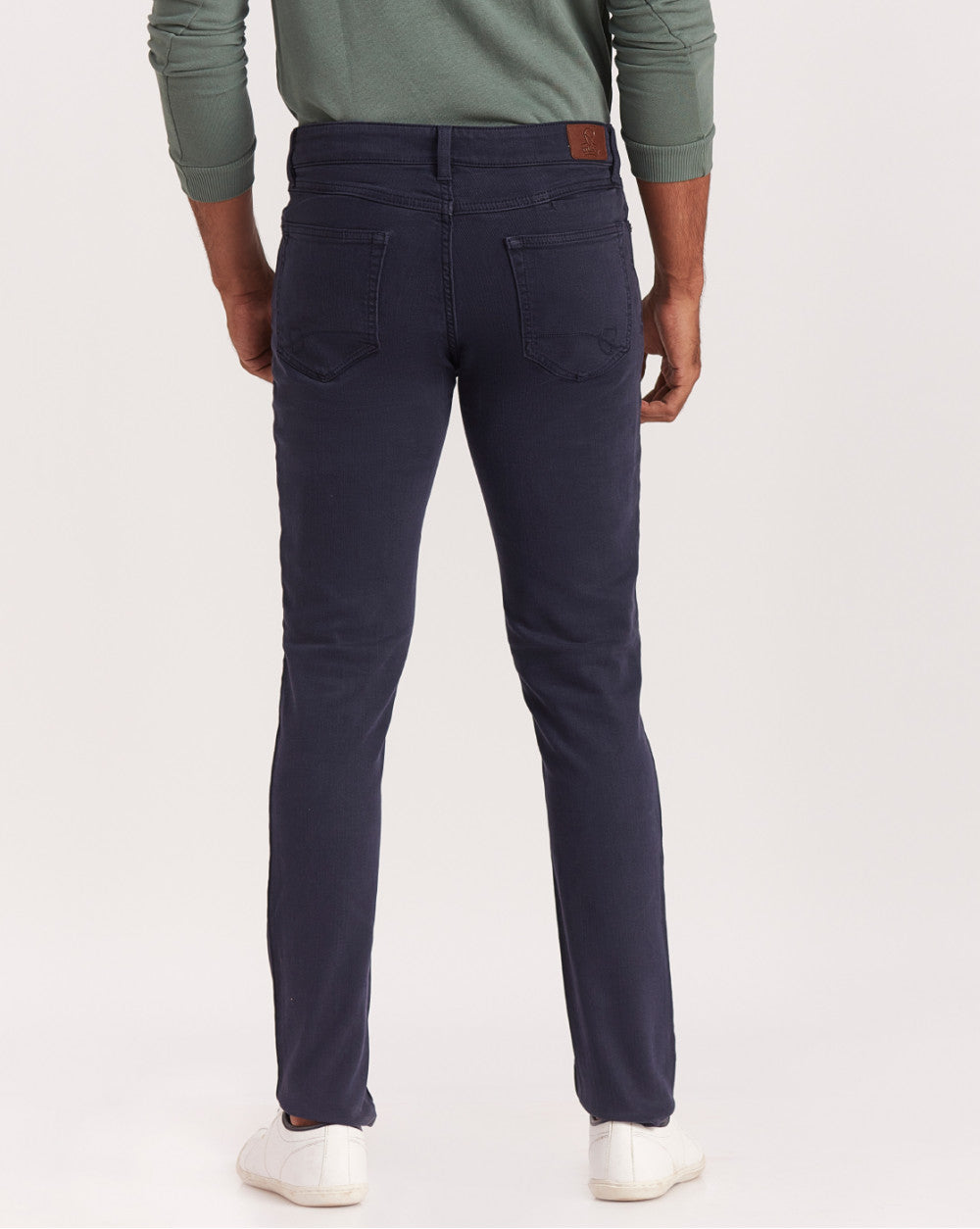 Skinny Fit Six-Pocket Coloured Denims - Navy