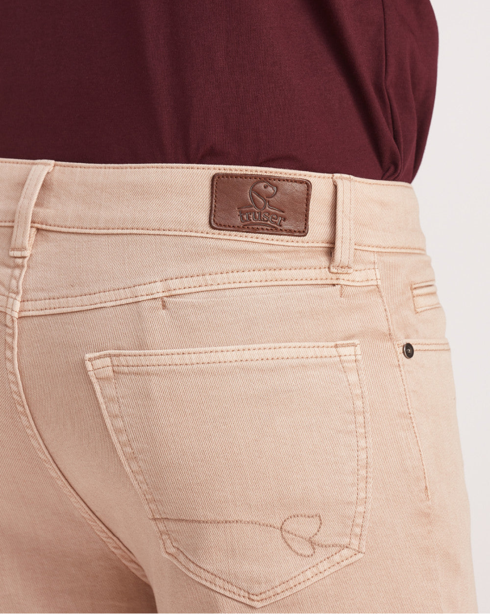 Skinny Fit Six-Pocket Coloured Denims - Latte