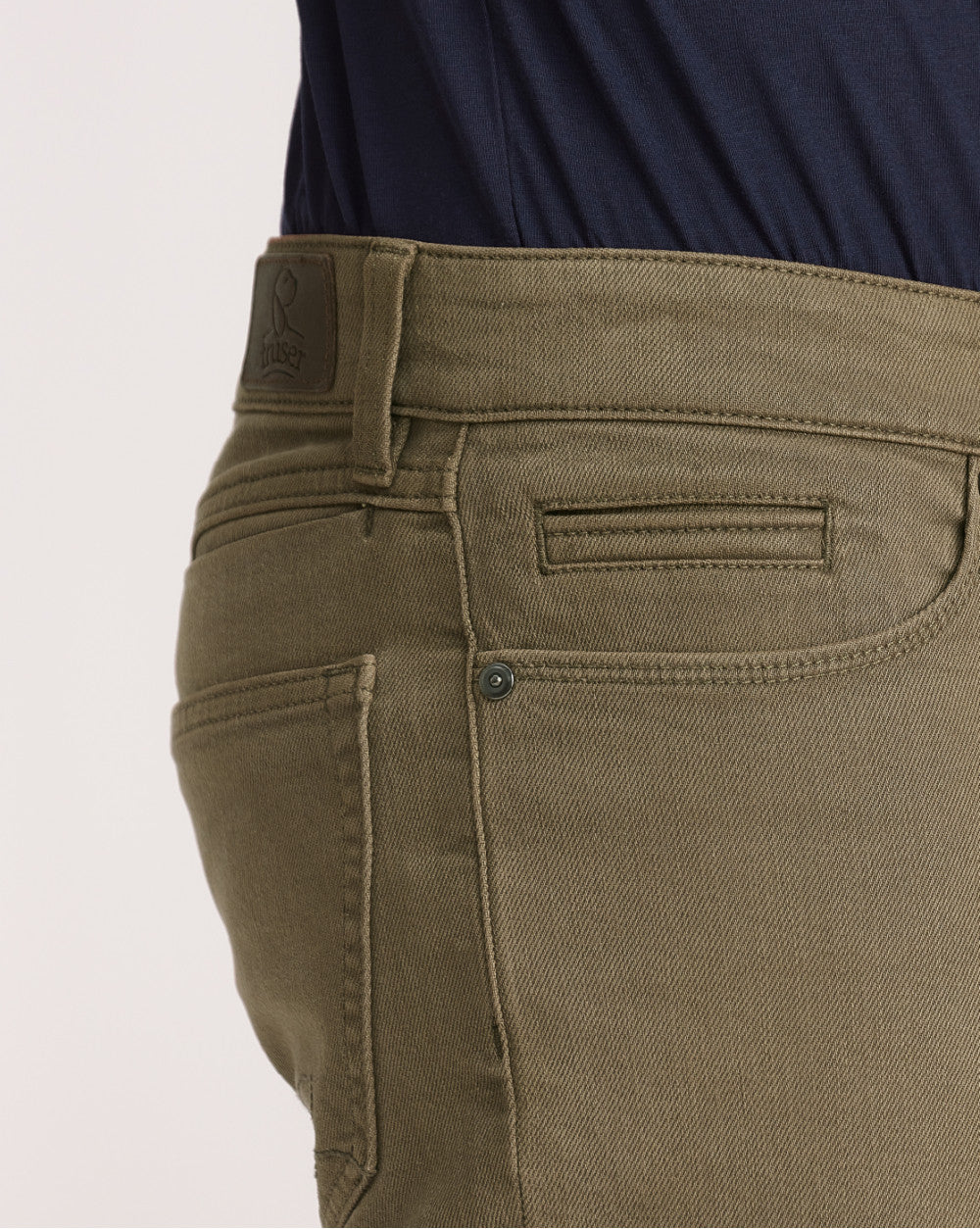 Skinny Fit Six-Pocket Coloured Denims - Army Green