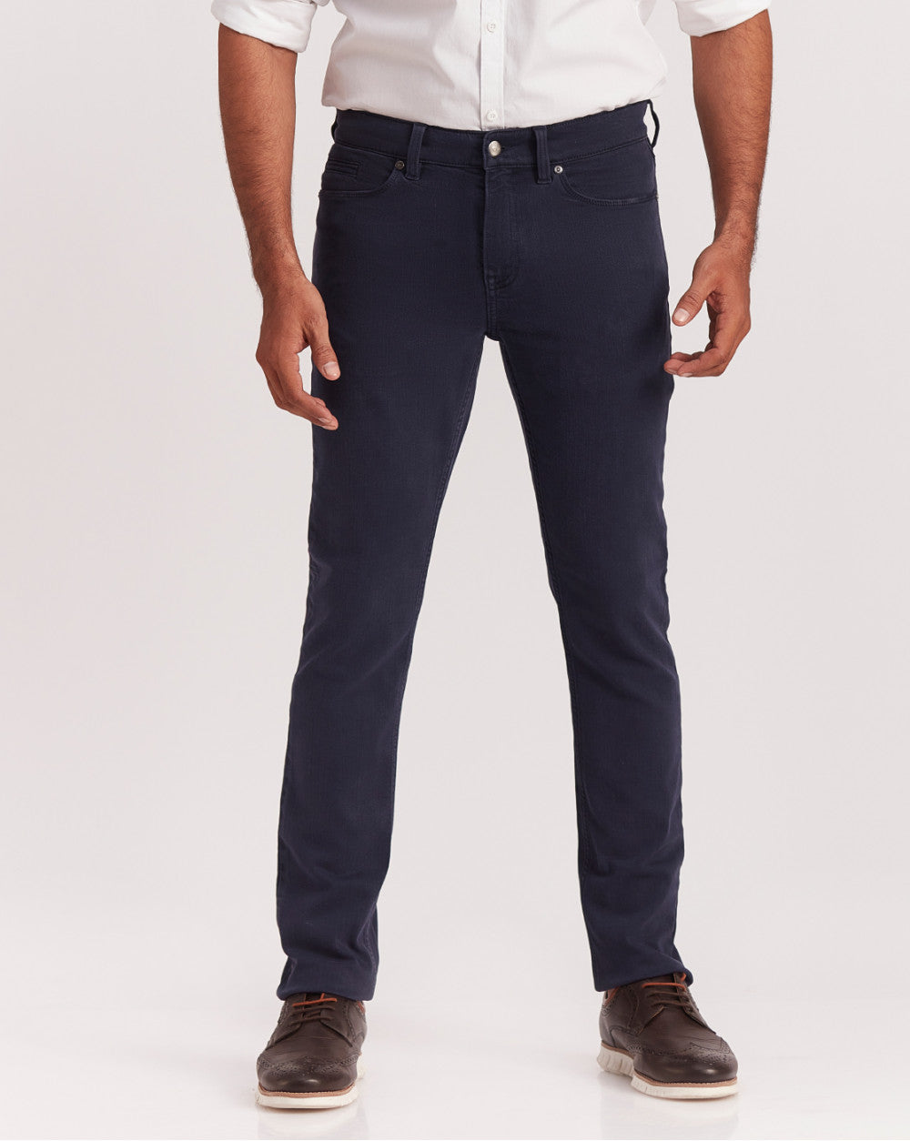 Slim Fit Six-Pocket Coloured Denims - Navy