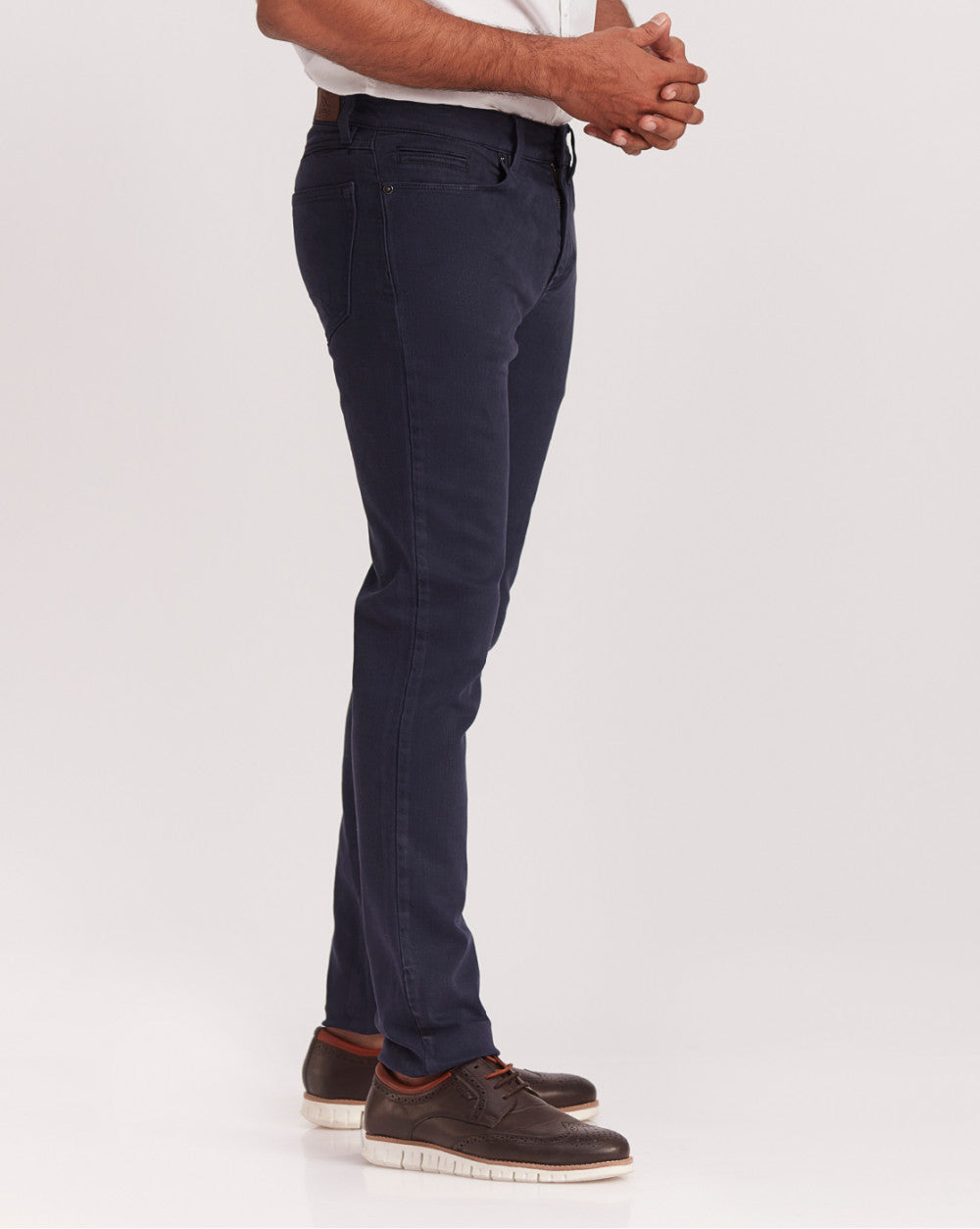 Slim Fit Six-Pocket Coloured Denims - Navy