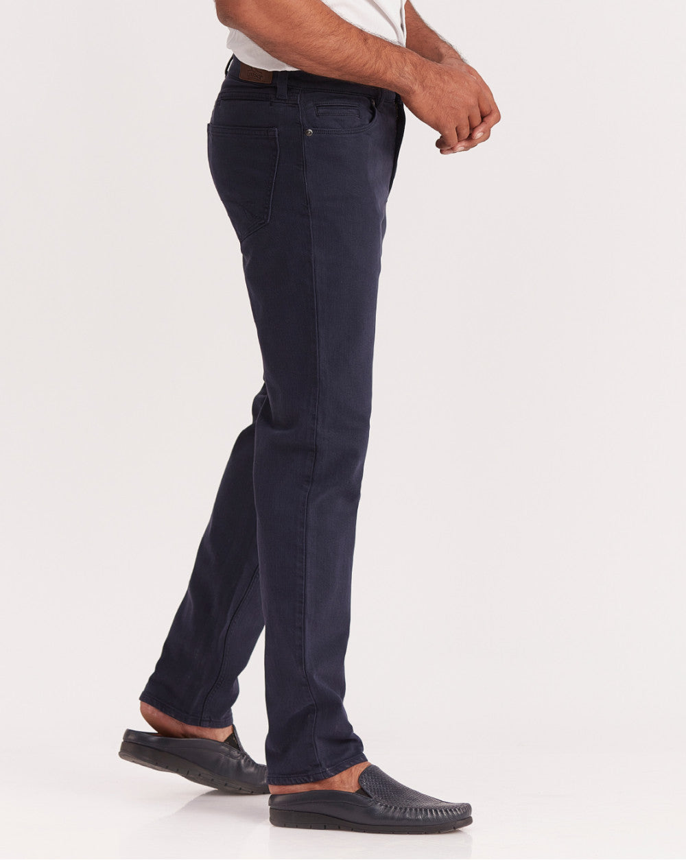 Straight Fit Six-Pocket Coloured Denims - Navy