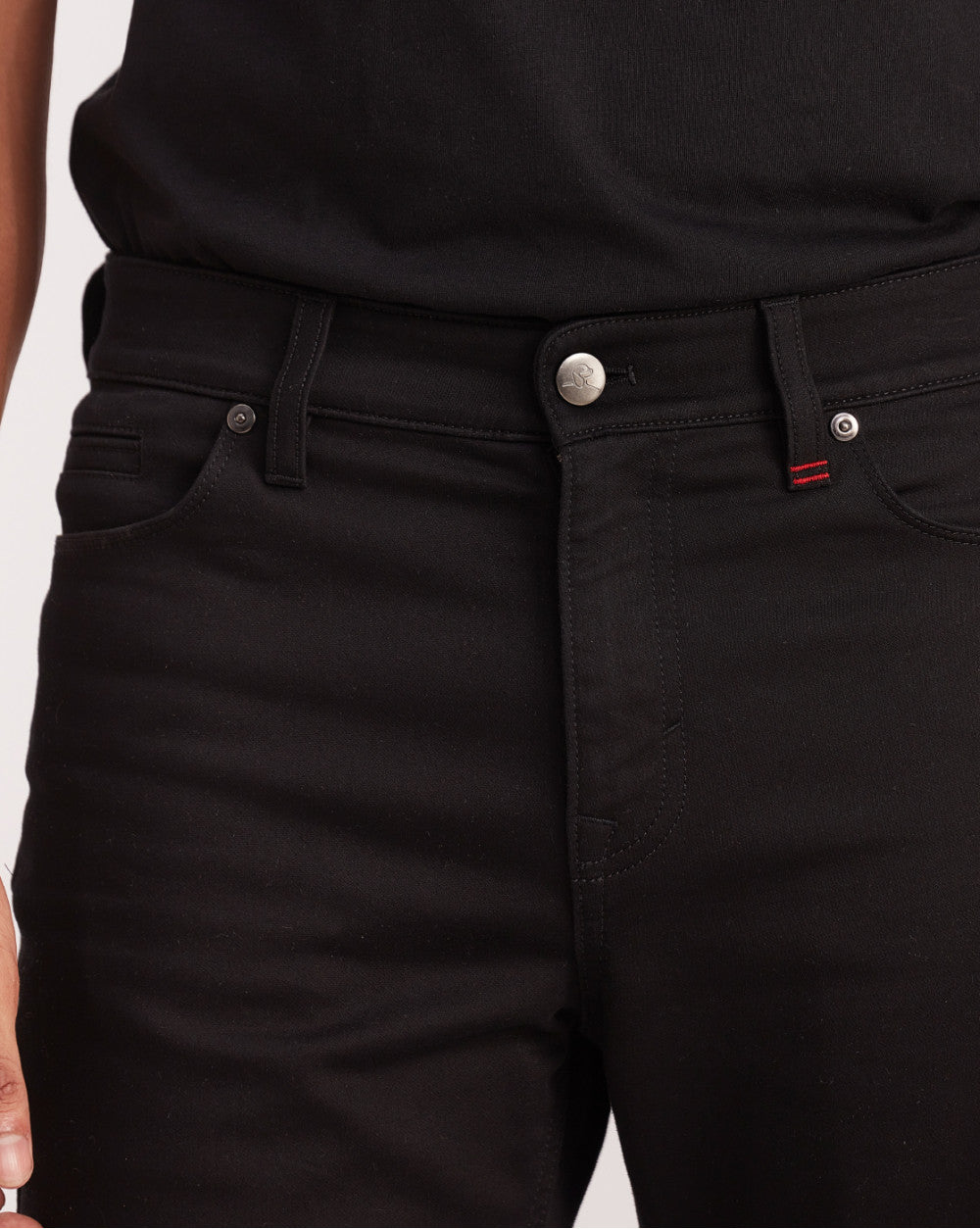 Skinny Fit Five-Pocket Urban Pants - Jet Black