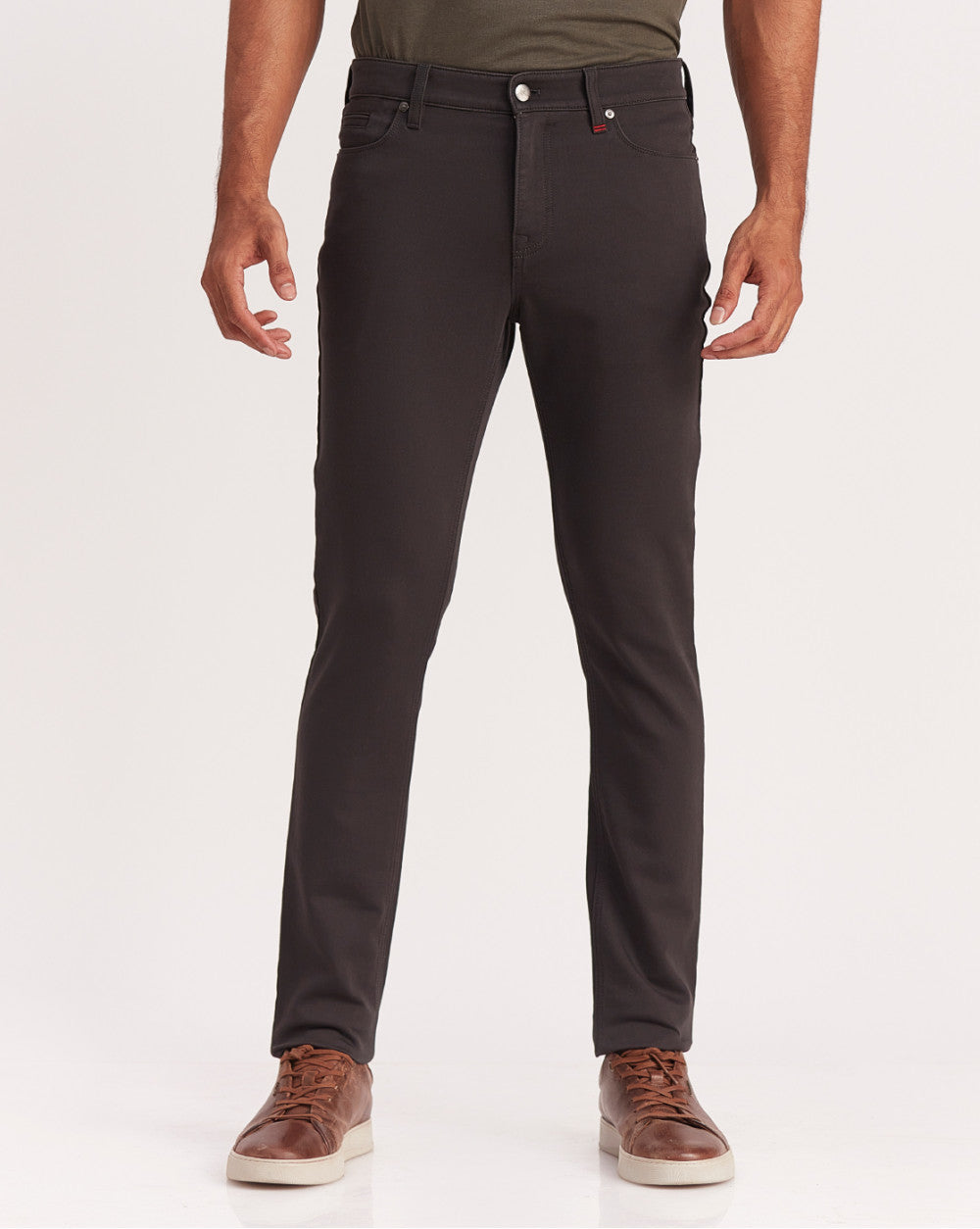 Skinny Fit Five-Pocket Urban Pants - Dark Grey