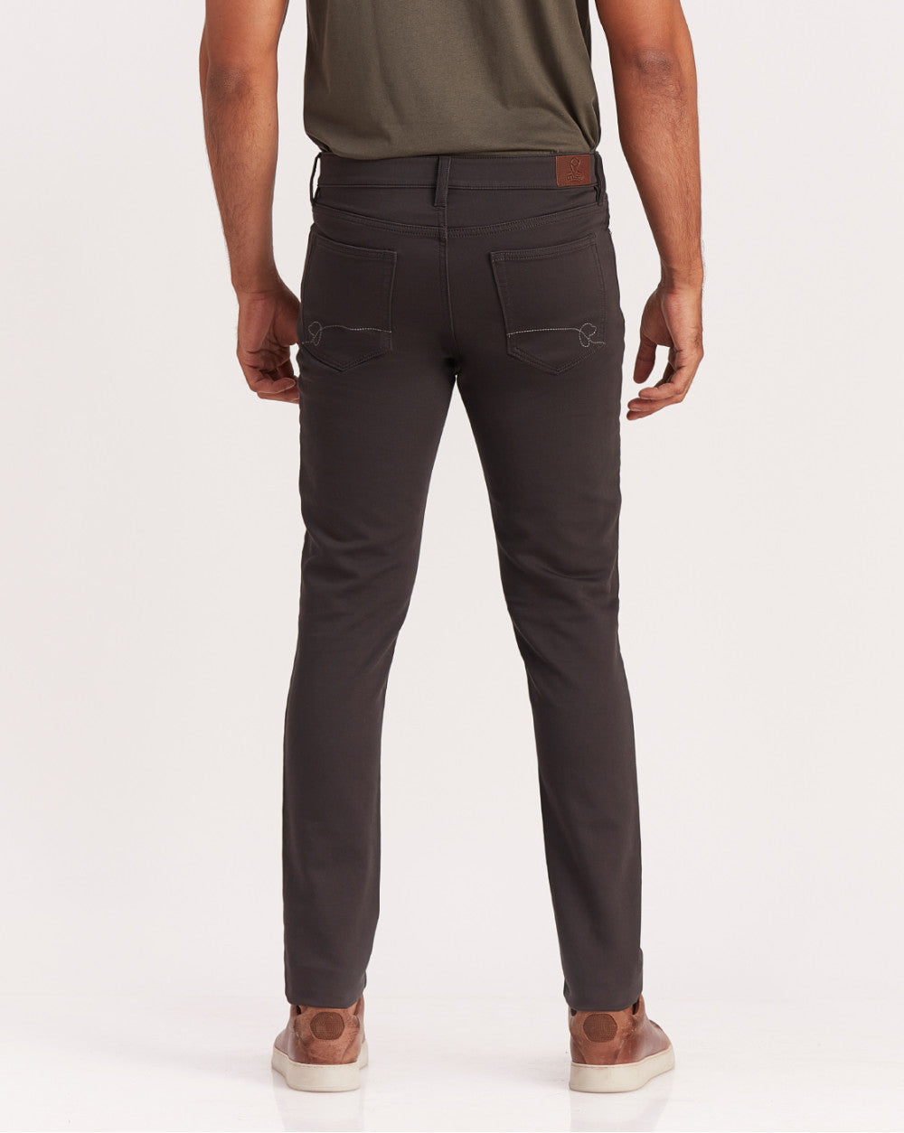 Skinny Fit Five-Pocket Urban Pants - Dark Grey