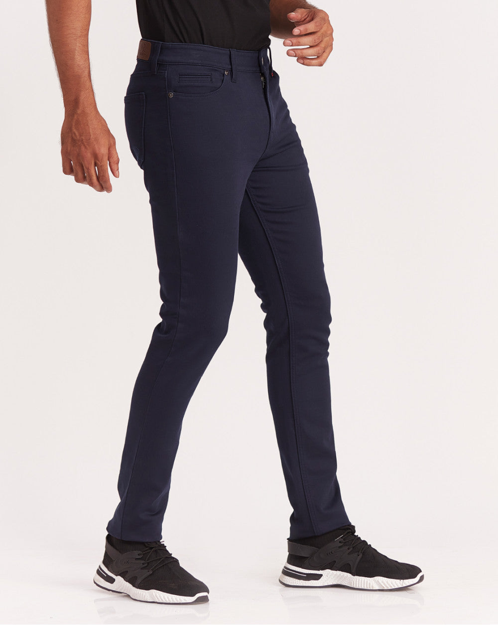 Skinny Fit Five-Pocket Urban Pants - Navy