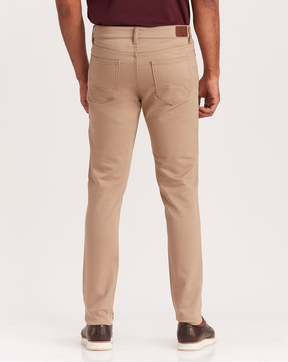 Skinny Fit Five-Pocket Urban Pants - Khaki