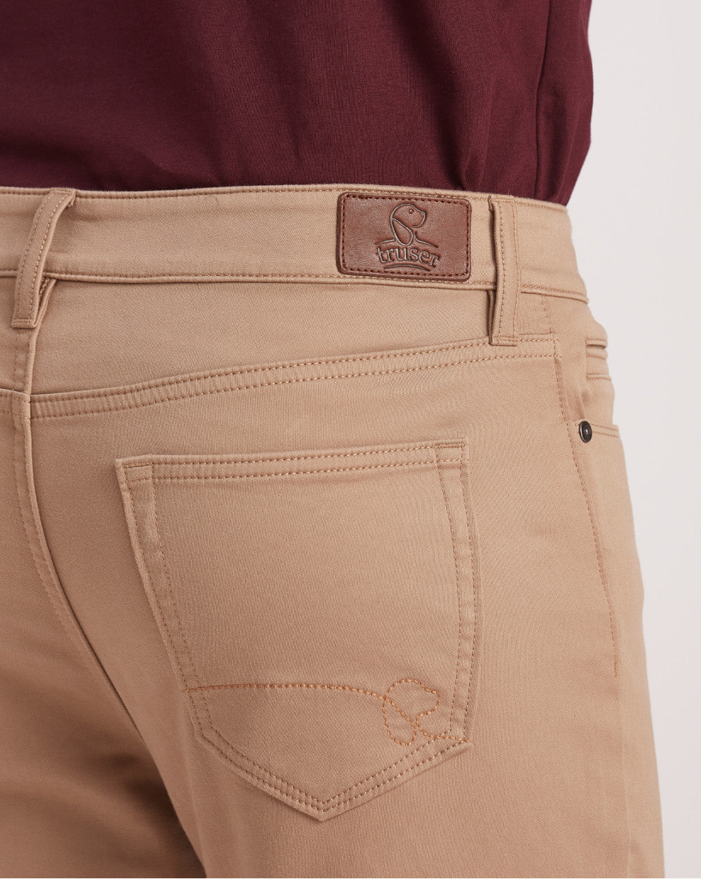 Skinny Fit Five-Pocket Urban Pants - Khaki