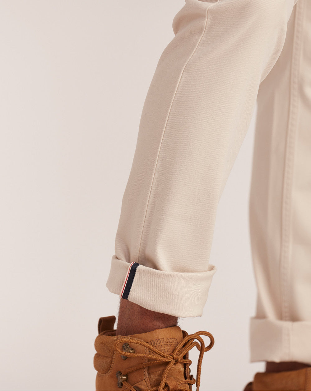 Skinny Fit Five-Pocket Luxe Pants - Off White