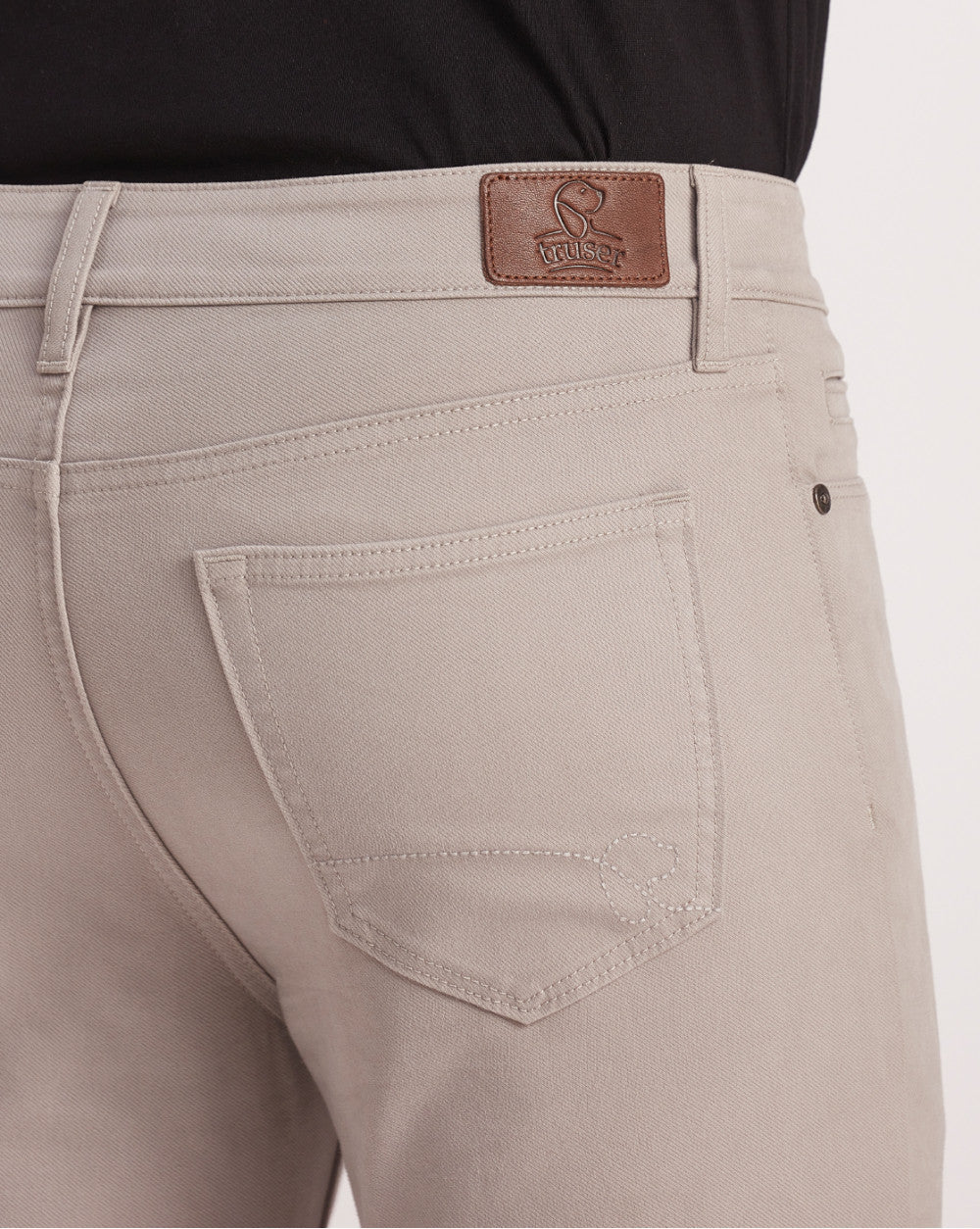 Skinny Fit Five-Pocket Luxe Pants - Grey