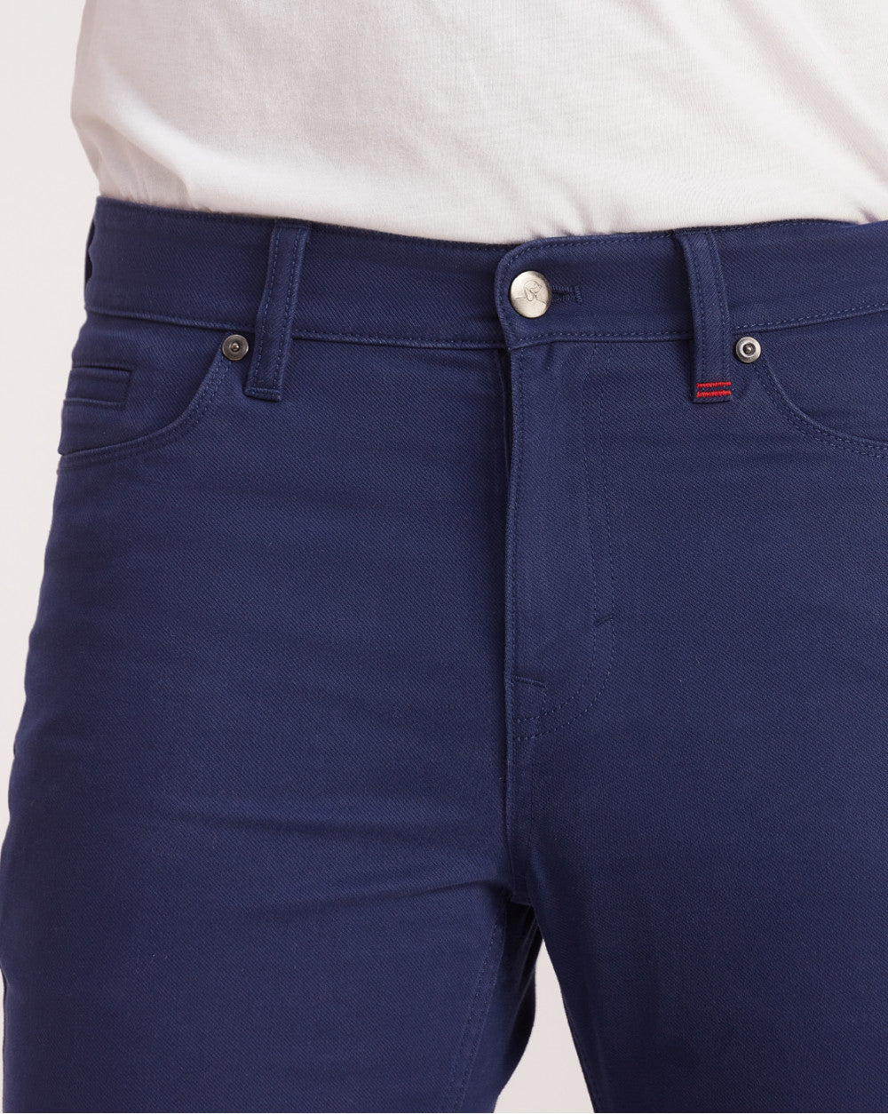 Skinny Fit Five-Pocket Luxe Pants - Bright Navy