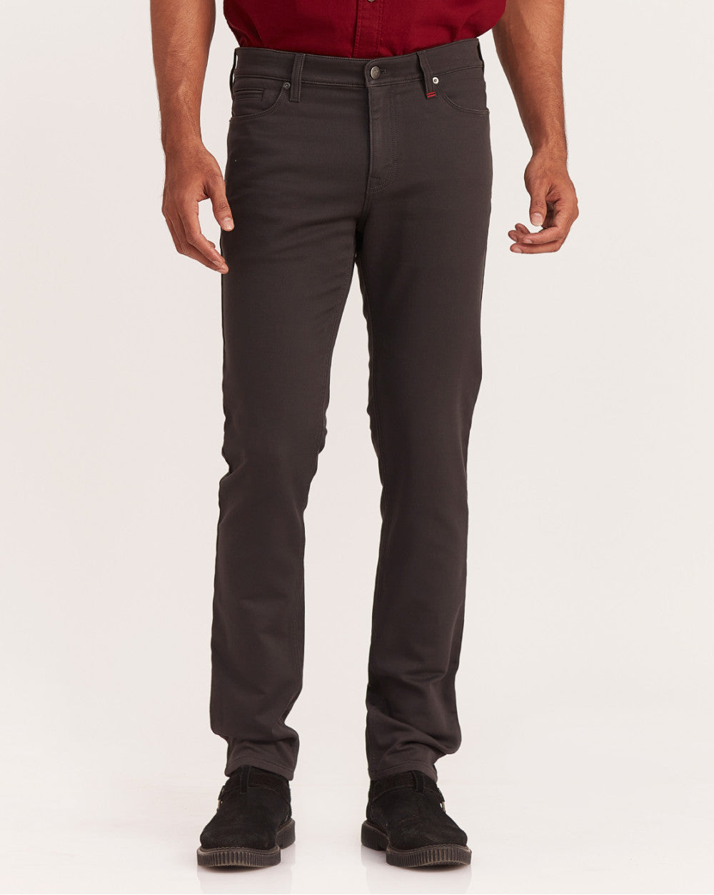 Slim Fit Five-Pocket Urban Pants - Dark Grey