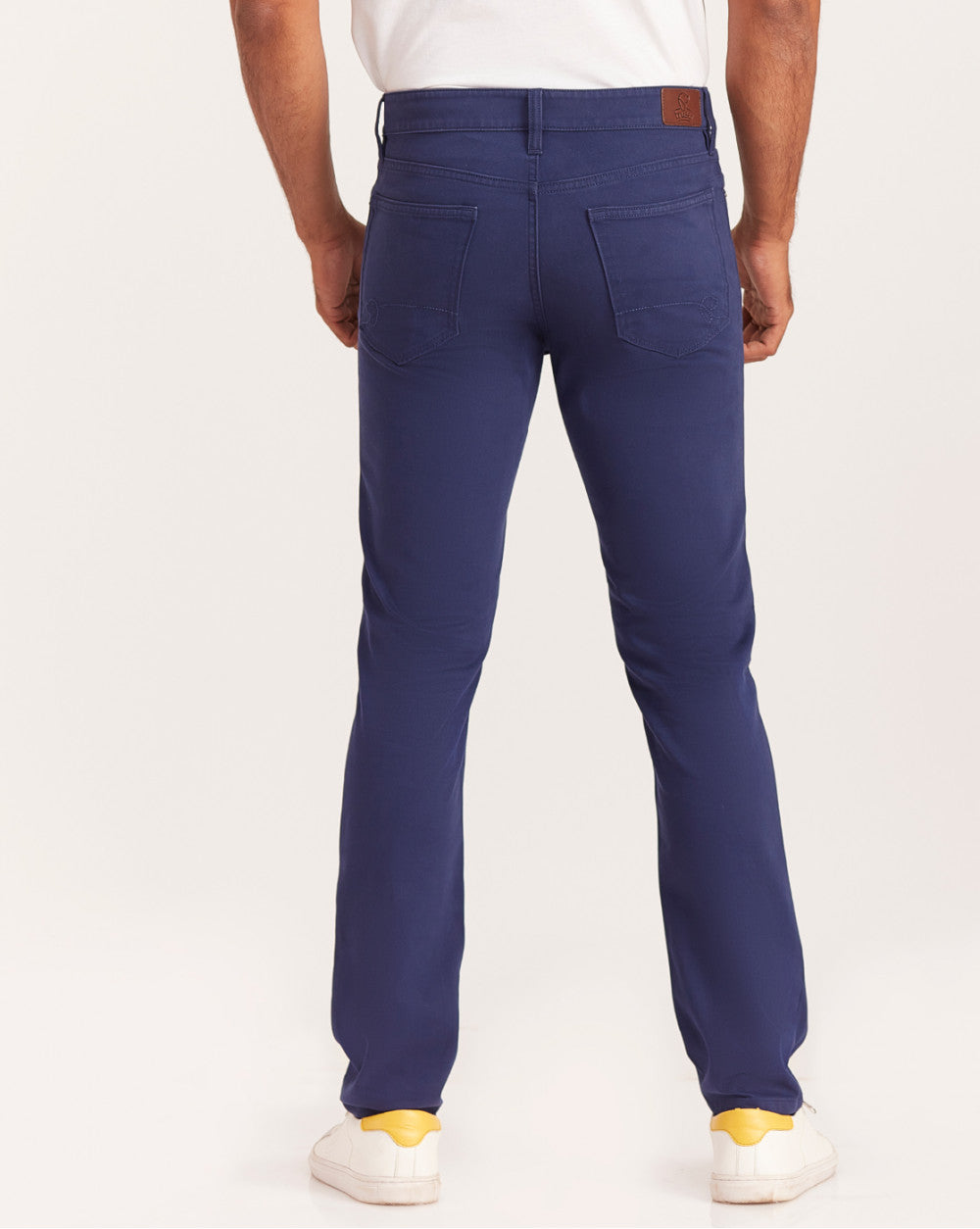 Slim Fit Five-Pocket Luxe Pants - Bright Navy