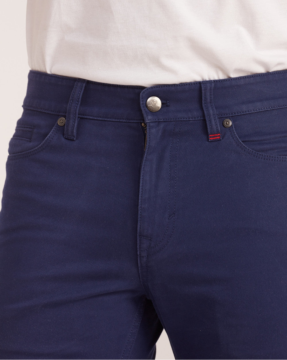 Slim Fit Five-Pocket Luxe Pants - Bright Navy