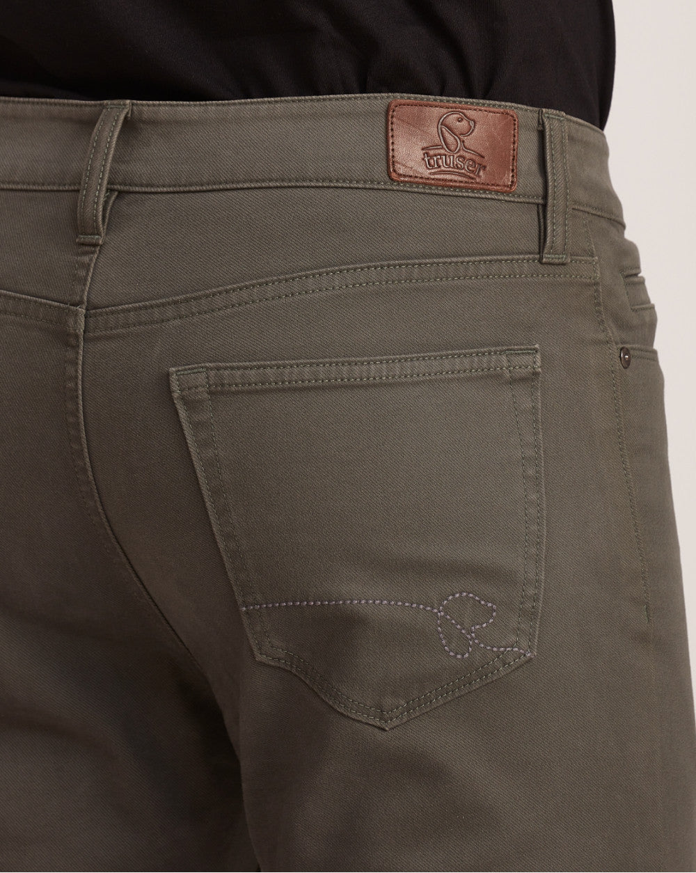 Slim Fit Five-Pocket Luxe Pants - Hunter Green