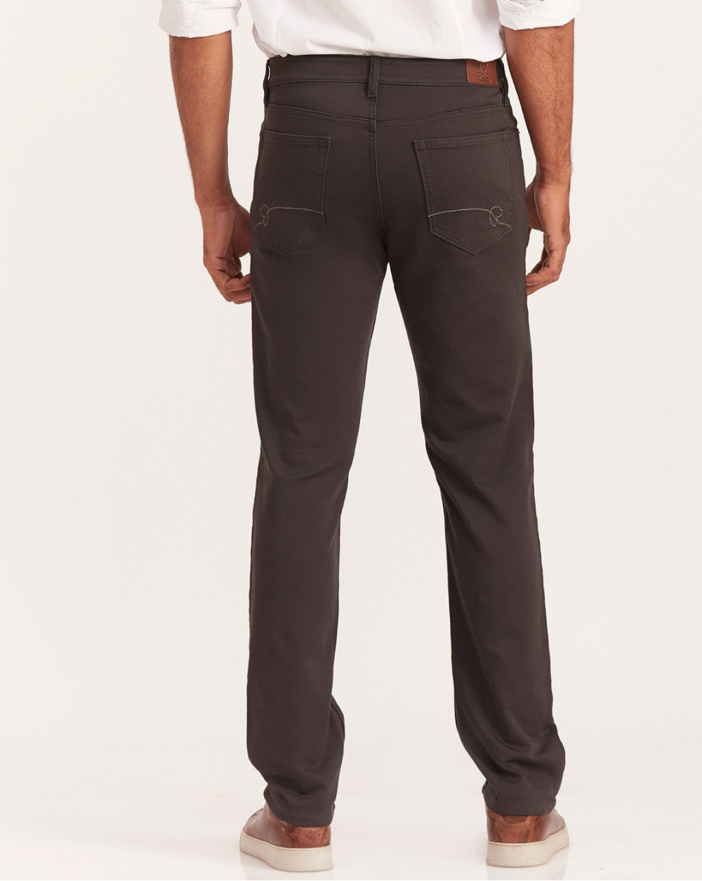 Straight Fit Five-Pocket Urban Pants - Dark Grey