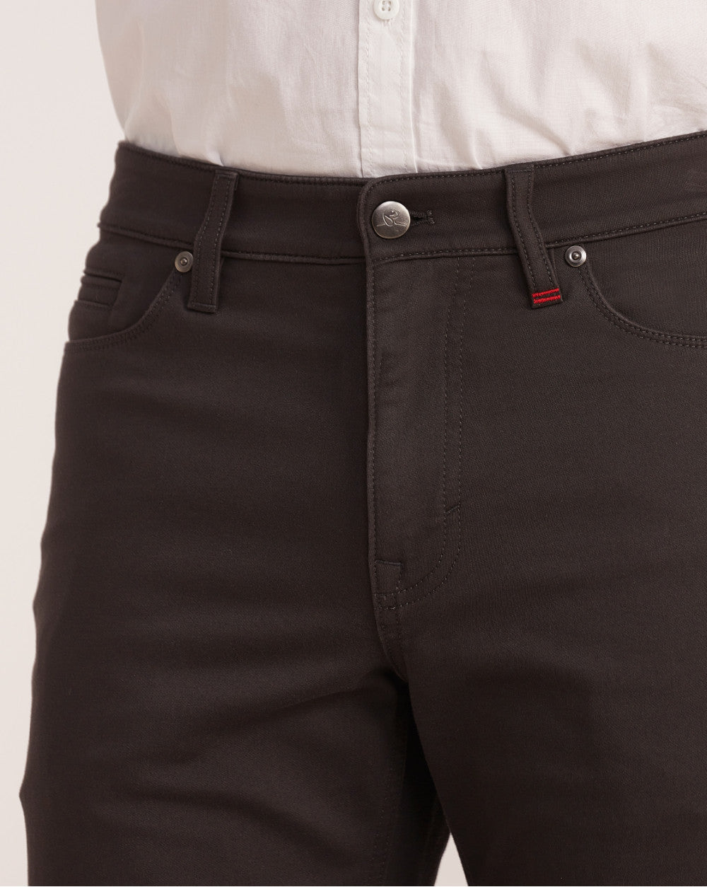 Straight Fit Five-Pocket Urban Pants - Dark Grey