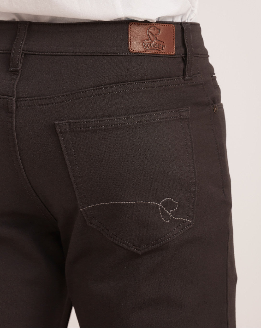 Straight Fit Five-Pocket Urban Pants - Dark Grey