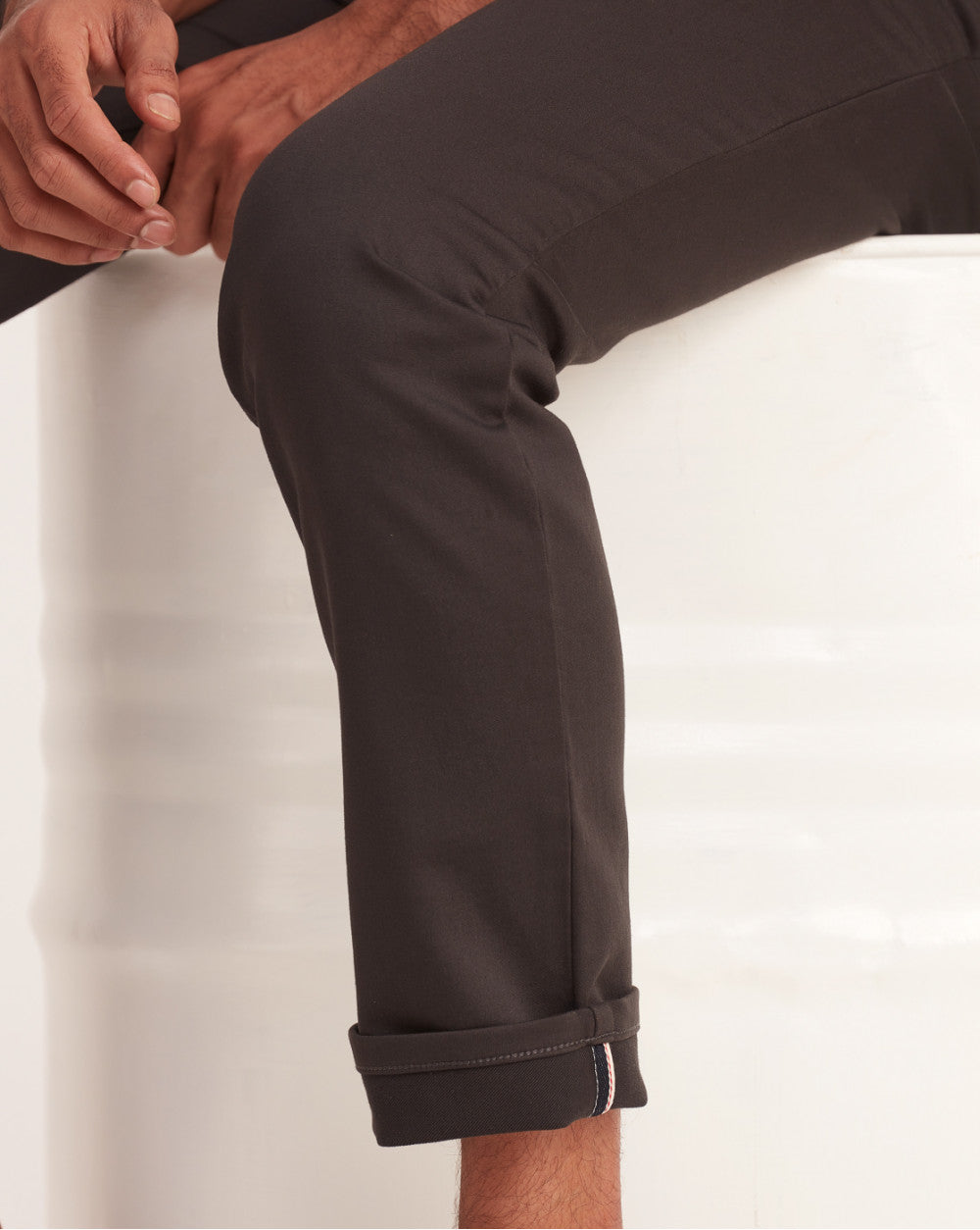 Straight Fit Five-Pocket Urban Pants - Dark Grey