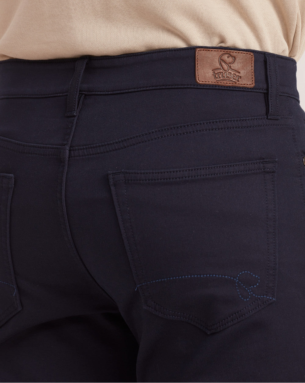 Straight Fit Five-Pocket Urban Pants - Navy