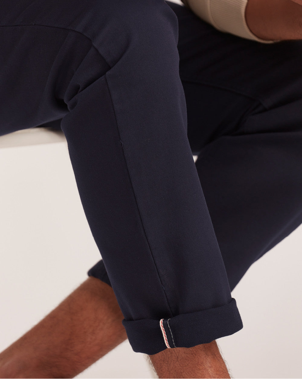 Straight Fit Five-Pocket Urban Pants - Navy